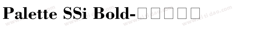 Palette SSi Bold字体转换
